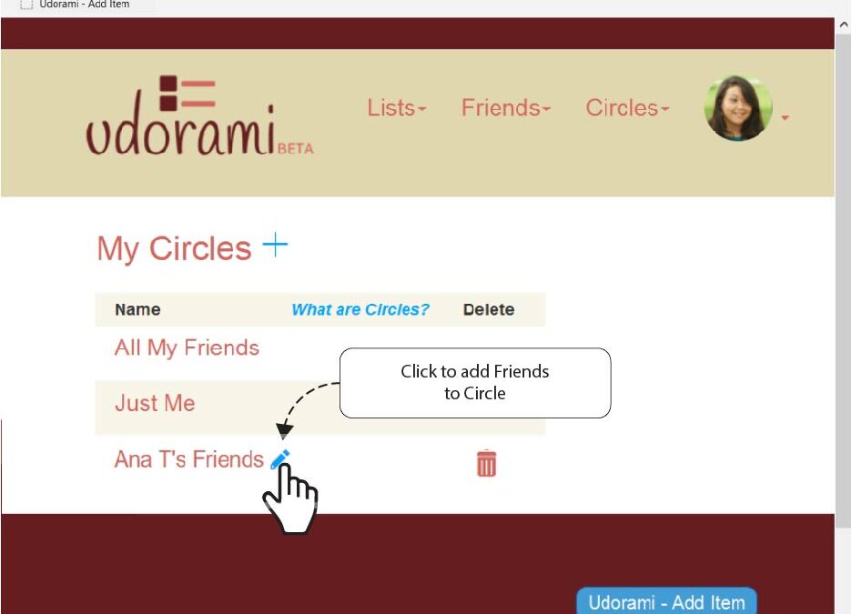 9 circles – add friends